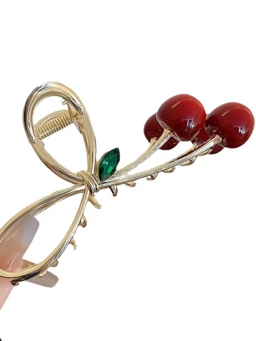 Red Cherry Hair Clip - Picture 2 of 3